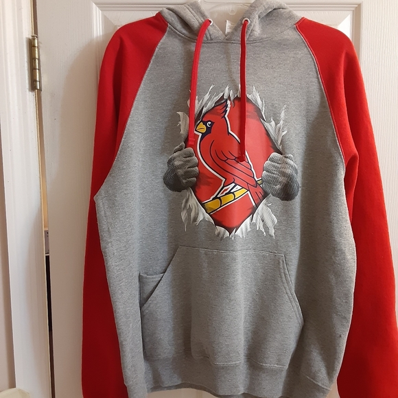 St. Louis Cardinals hoodie Together 20 Preowned Size Large Gray and Red Colors - Picture 2 of 8